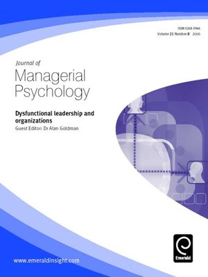 cover image of Journal of Managerial Psychology, Volume 21, Issue 8